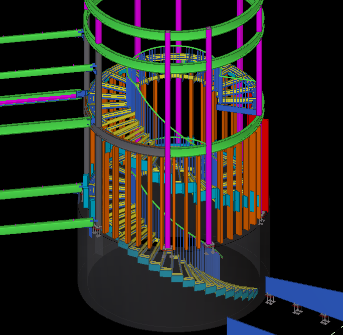 Spiral stair tower