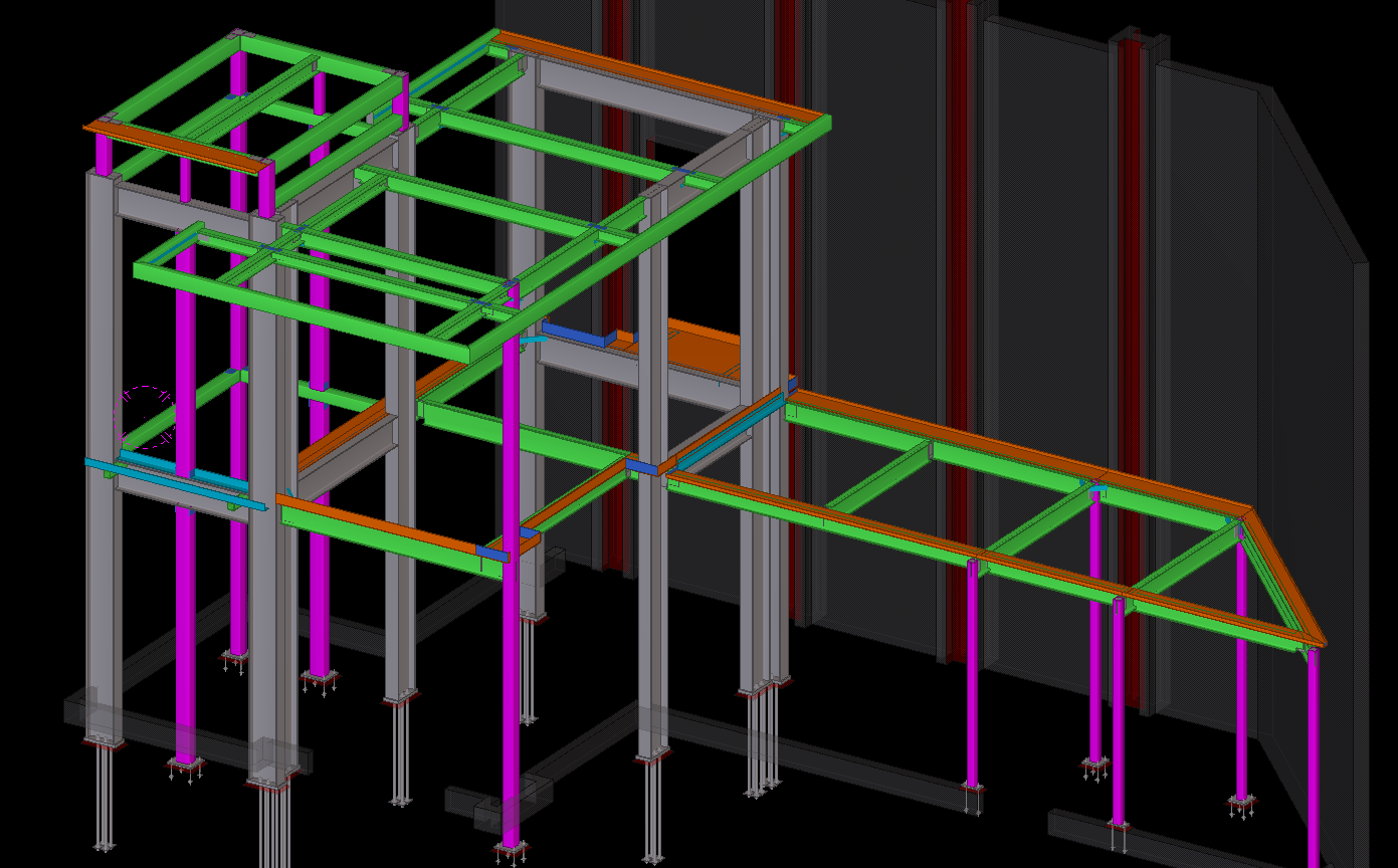 Steel structural framework